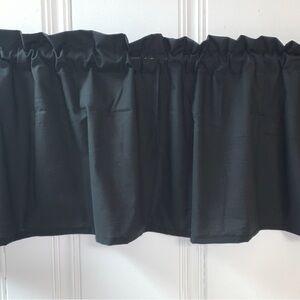 WINDOW CURTAIN VALANCE Black Solid 100% Cotton Handmade Curtains Home Decor